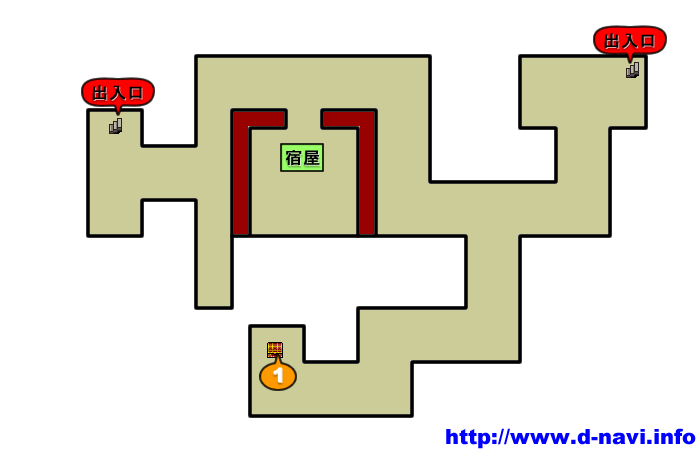 砂漠の抜け道のダンジョンマップ